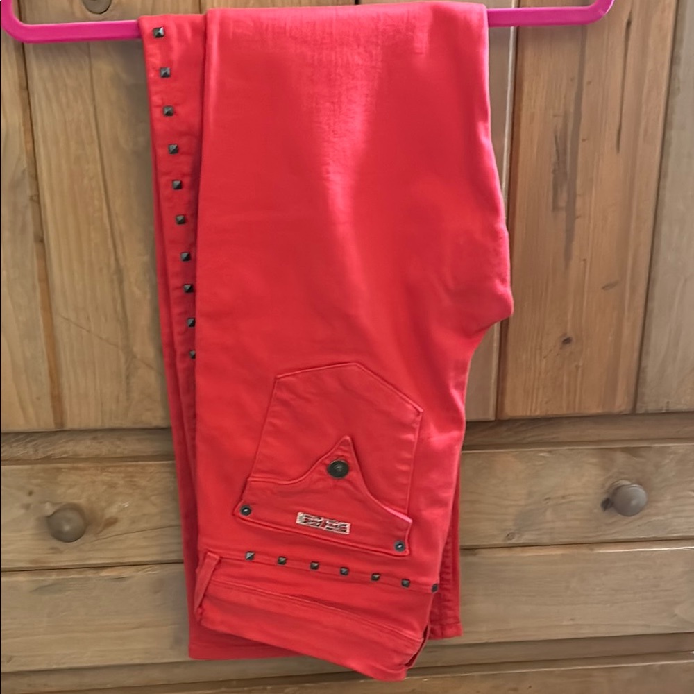 Hudson Red Pants with Studds